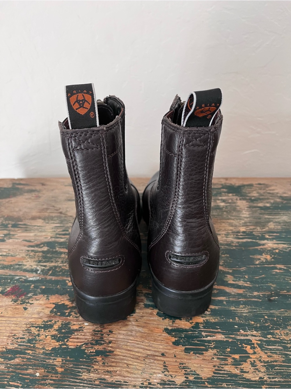 Ariat Dark Chocolate Brown Leather Heritage Breeze Zip Paddock Boots - Picture 4 of 7